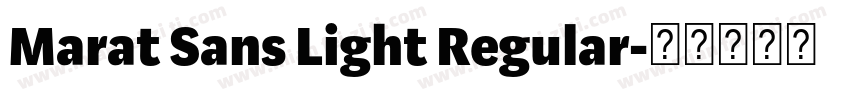 Marat Sans Light Regular字体转换